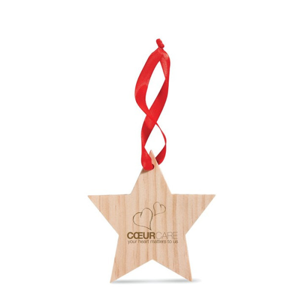 WOOSTAR - Stervormige houten hanger